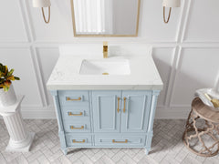 Aberdeen 36 in. W x 22 in. D Center Sink Bathroom vanity - photo 27