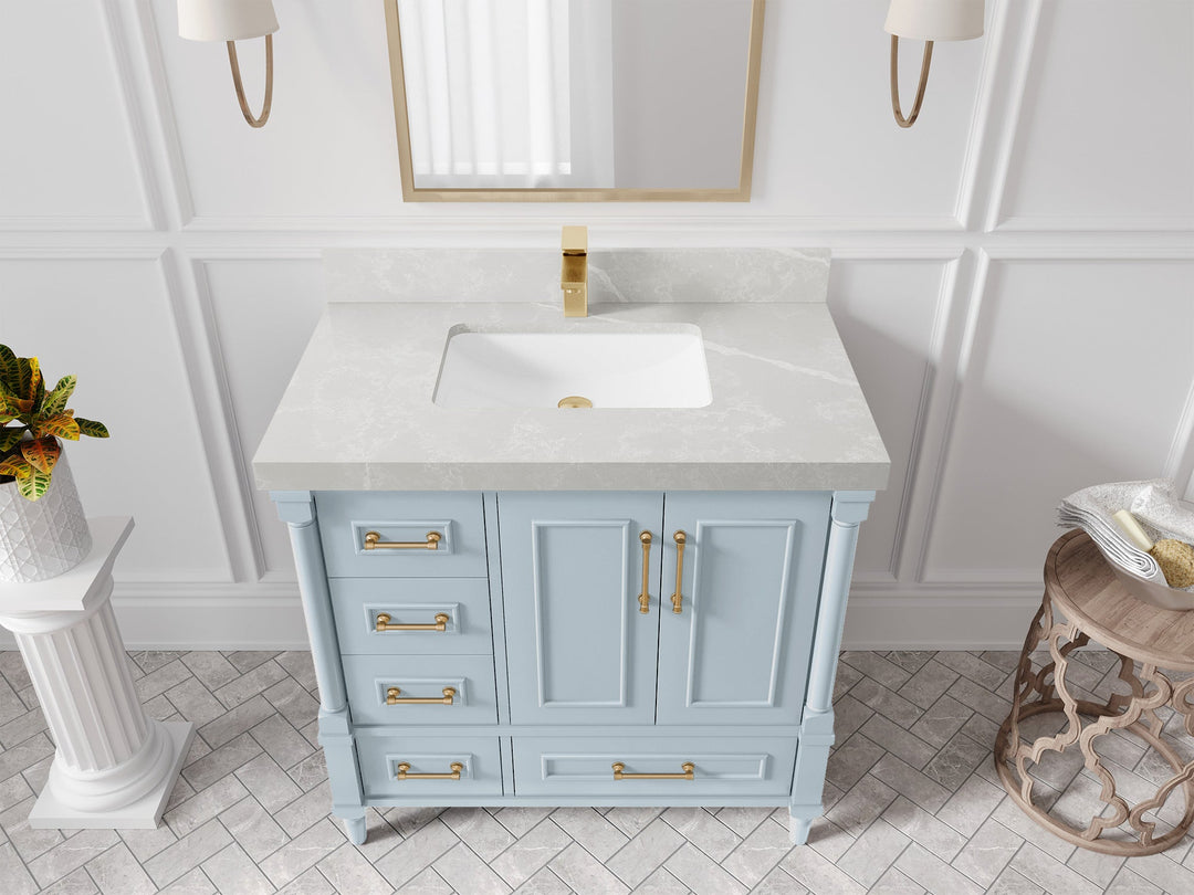 Aberdeen 36 in. W x 22 in. D Center Sink Bathroom vanity