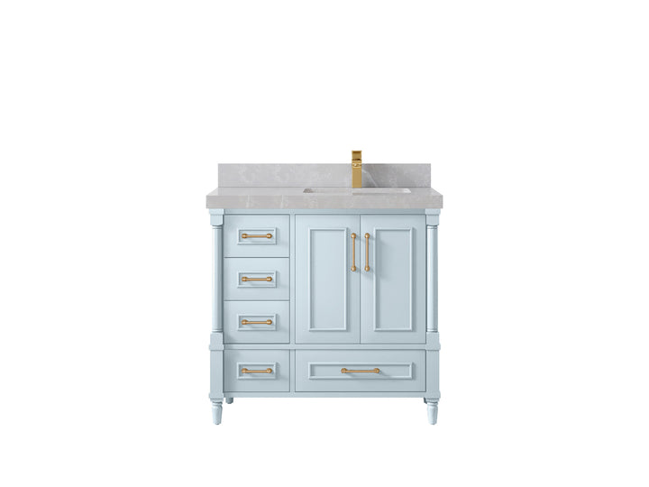 Aberdeen 36 in. W x 22 in. D Right Offset Sink Bathroom Vanity - photo 32