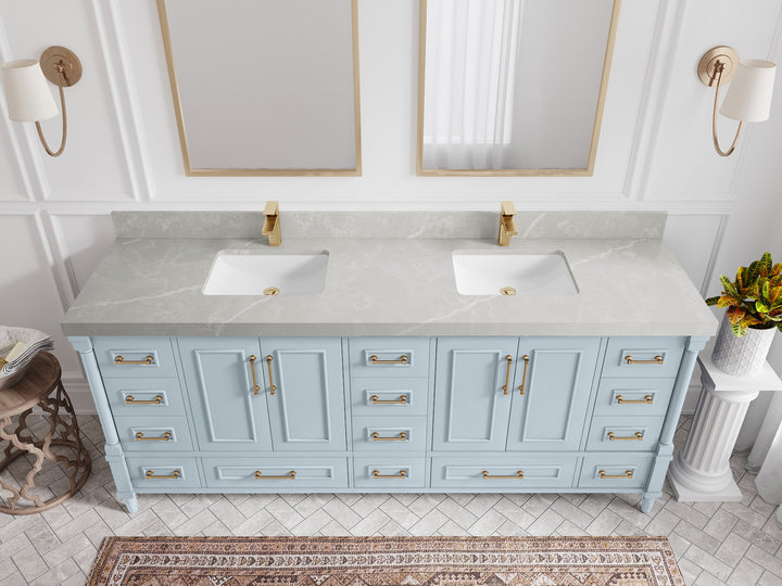 Aberdeen 80 in. W x 22 in. D Double Sink Bathroom Vanity - photo 32