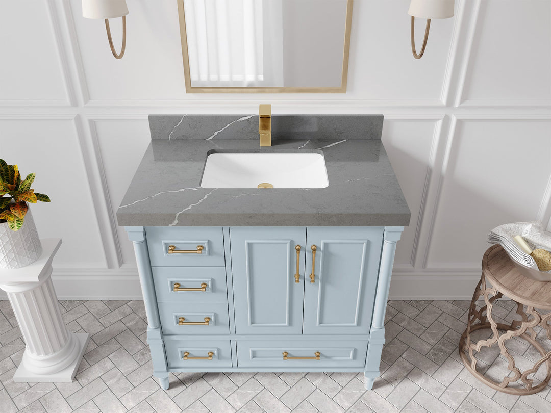 Aberdeen 36 in. W x 22 in. D Center Sink Bathroom vanity