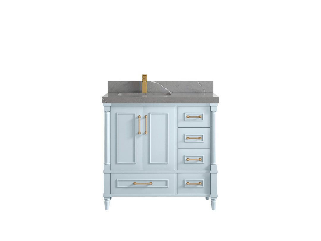 Aberdeen 36 in. W x 22 in. D Left Offset Sink Bathroom Vanity