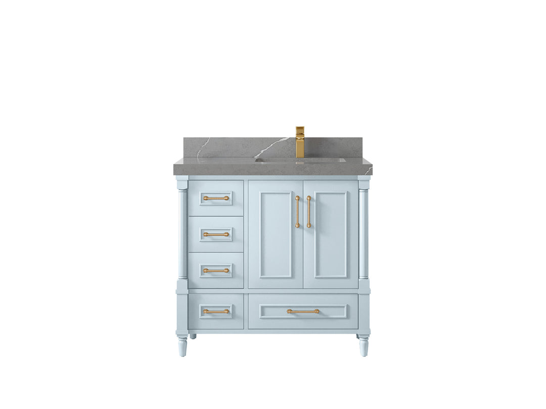 Aberdeen 36 in. W x 22 in. D Right Offset Sink Bathroom Vanity