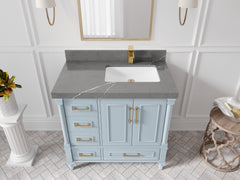 Aberdeen 36 in. W x 22 in. D Right Offset Sink Bathroom Vanity - photo 33