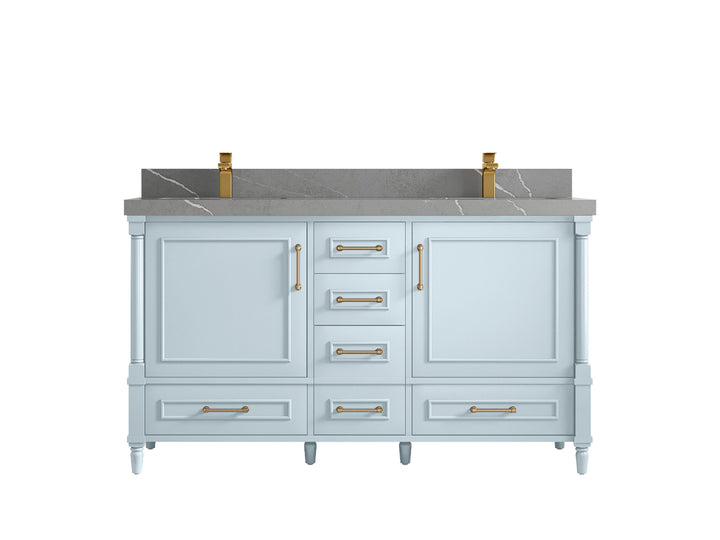 Aberdeen 60 in. W x 22 in. D Double Sink Bathroom Vanity - photo 35