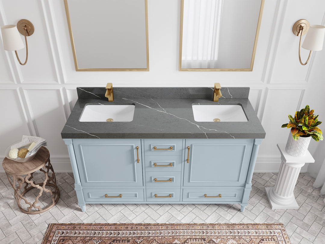 Aberdeen 60 in. W x 22 in. D Double Sink Bathroom Vanity