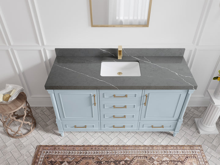 Aberdeen 60 in. W x 22 in. D Single Sink Bathroom Vanity - photo 32