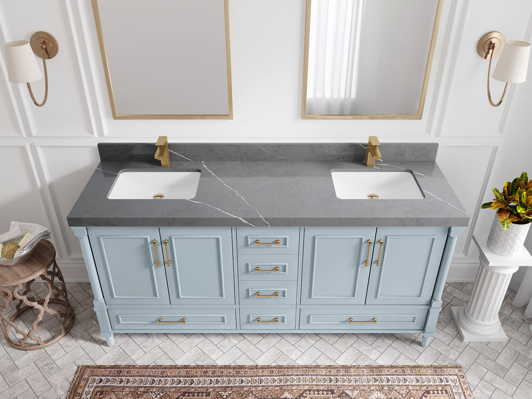 Aberdeen 72 in. W x 22 in. D Double Sink Bathroom Vanity
