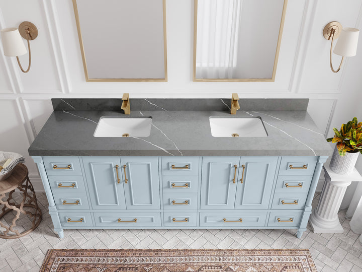 Aberdeen 80 in. W x 22 in. D Double Sink Bathroom Vanity - photo 34