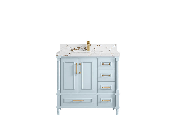 Aberdeen 36 in. W x 22 in. D Center Sink Bathroom Vanity - photo 36