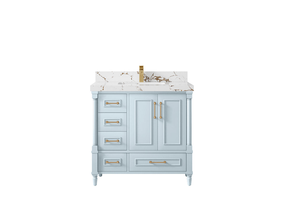 Aberdeen 36 in. W x 22 in. D Center Sink Bathroom vanity
