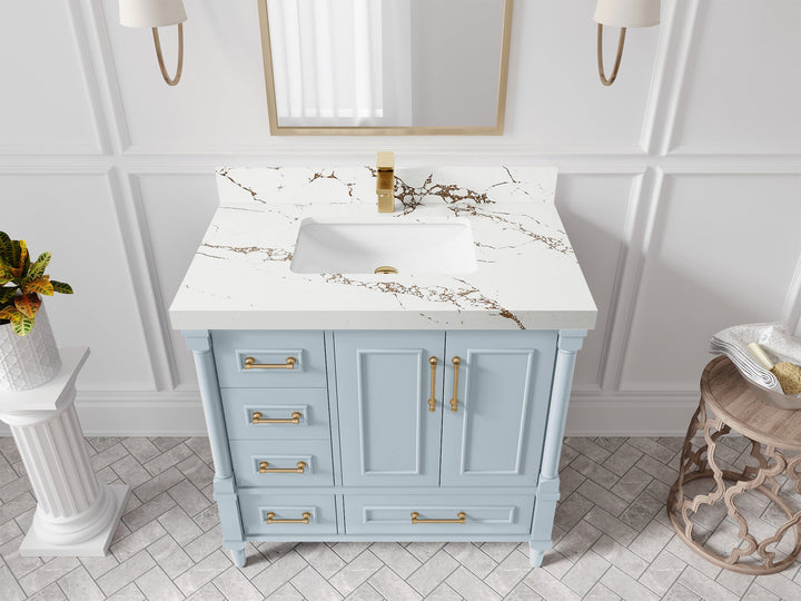 Aberdeen 36 in. W x 22 in. D Center Sink Bathroom vanity - photo 40