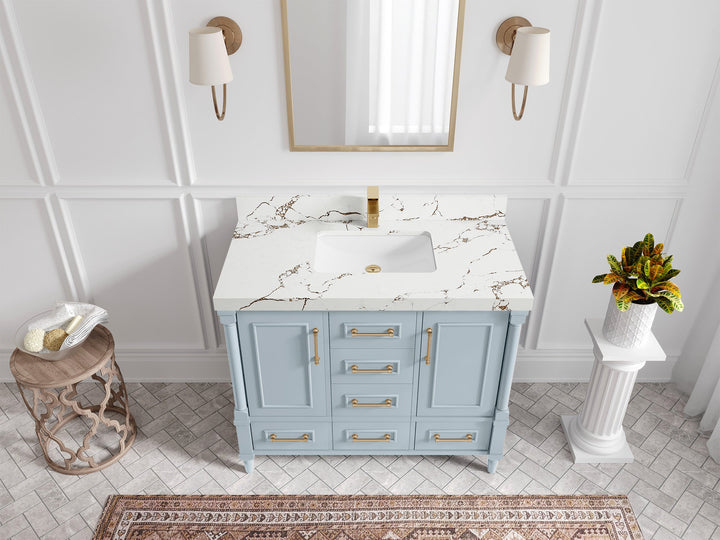Aberdeen 42 in. W x 22 in. D Single Sink Bathroom Vanity - photo 36