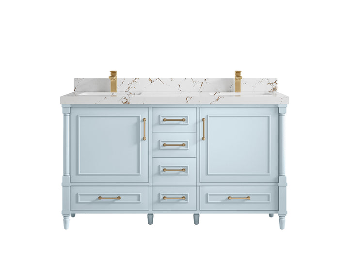 Aberdeen 60 in. W x 22 in. D Double Sink Bathroom Vanity - photo 37