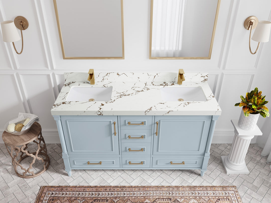 Aberdeen 60 in. W x 22 in. D Double Sink Bathroom Vanity