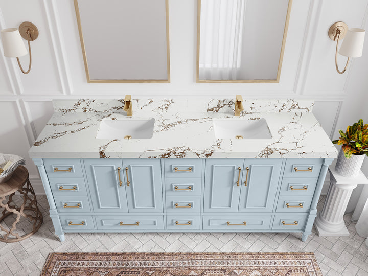 Aberdeen 80 in. W x 22 in. D Double Sink Bathroom Vanity - photo 36