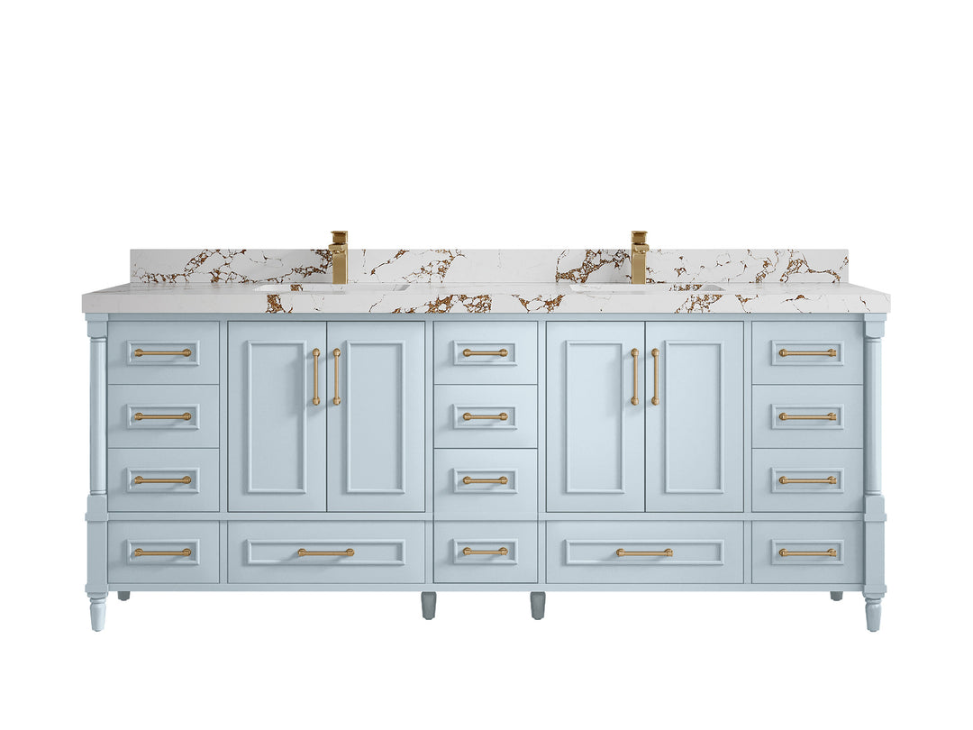 Aberdeen 84 in. W x 22 in. D Double Sink Bathroom Vanity