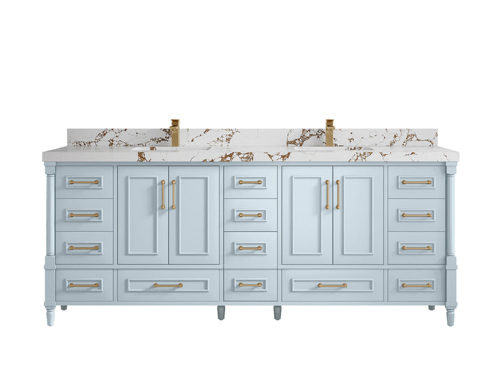 Aberdeen 84 in. W x 22 in. D Double Sink Bathroom Vanity - photo 37