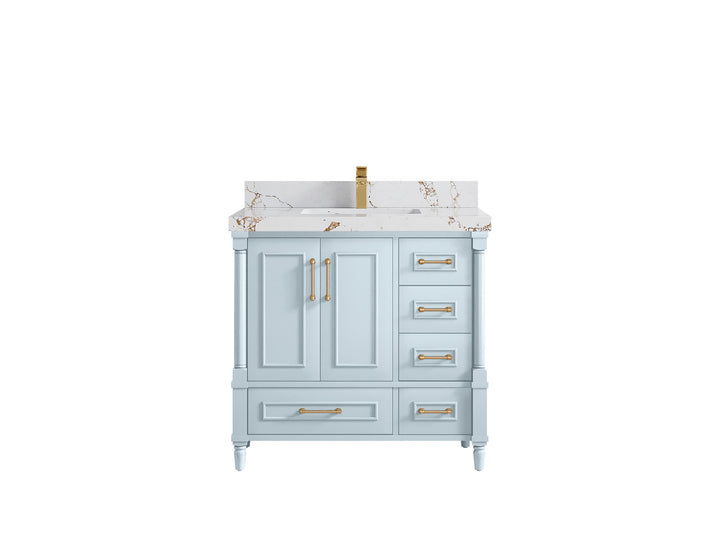 Aberdeen 36 in. W x 22 in. D Center Sink Bathroom Vanity - photo 38