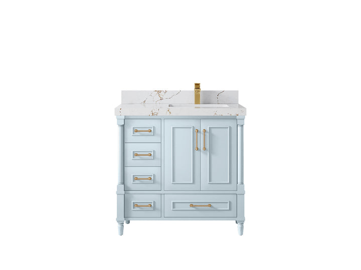 Aberdeen 36 in. W x 22 in. D Right Offset Sink Bathroom Vanity - photo 38