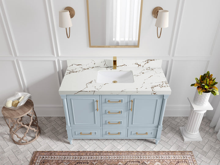 Aberdeen 48 in. W x 22 in. D Single Sink Bathroom Vanity - photo 38