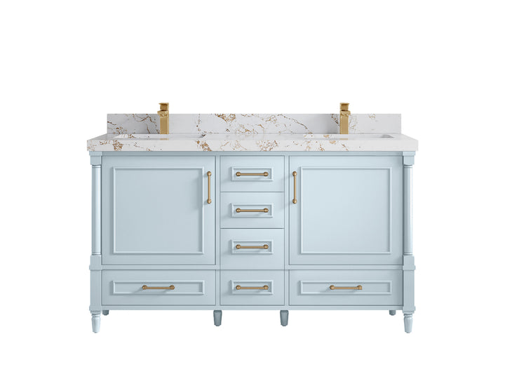 Aberdeen 60 in. W x 22 in. D Double Sink Bathroom Vanity - photo 39