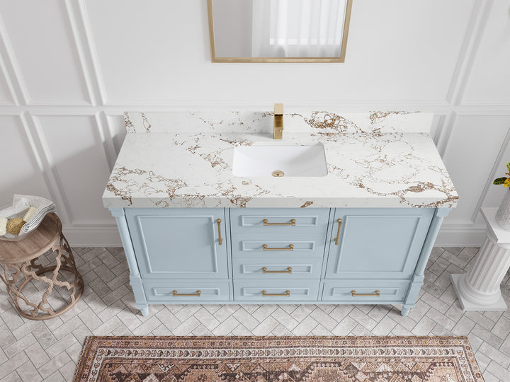 Aberdeen 60 in. W x 22 in. D Single Sink Bathroom Vanity - photo 36