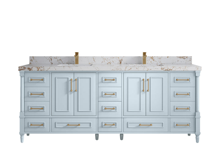 Aberdeen 84 in. W x 22 in. D Double Sink Bathroom Vanity - photo 39