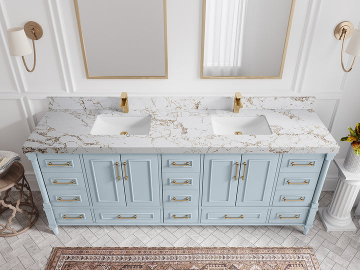 Aberdeen 84 in. W x 22 in. D Double Sink Bathroom Vanity - photo 38