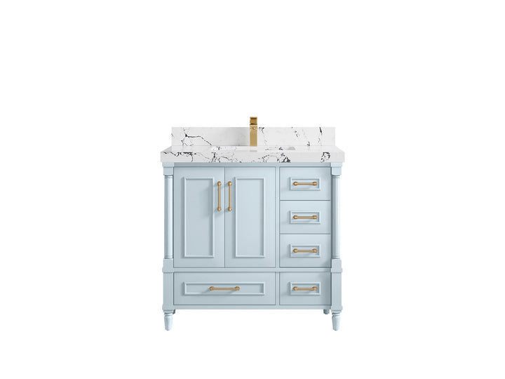 Aberdeen 36 in. W x 22 in. D Center Sink Bathroom Vanity - photo 40