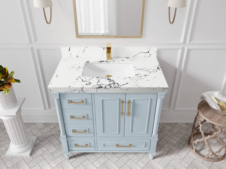Aberdeen 36 in. W x 22 in. D Center Sink Bathroom vanity - photo 42