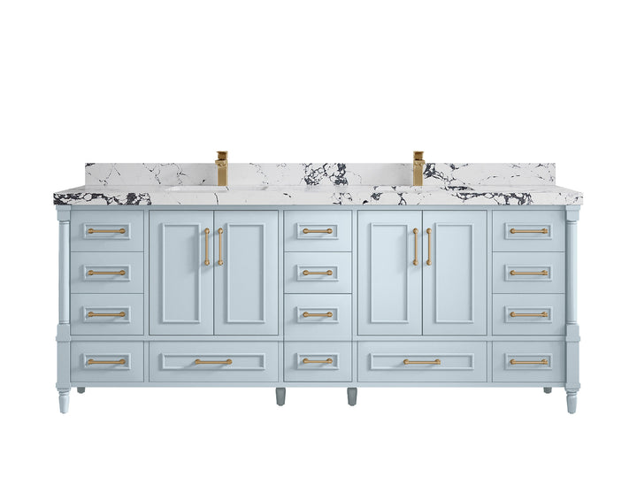 Aberdeen 84 in. W x 22 in. D Double Sink Bathroom Vanity - photo 41
