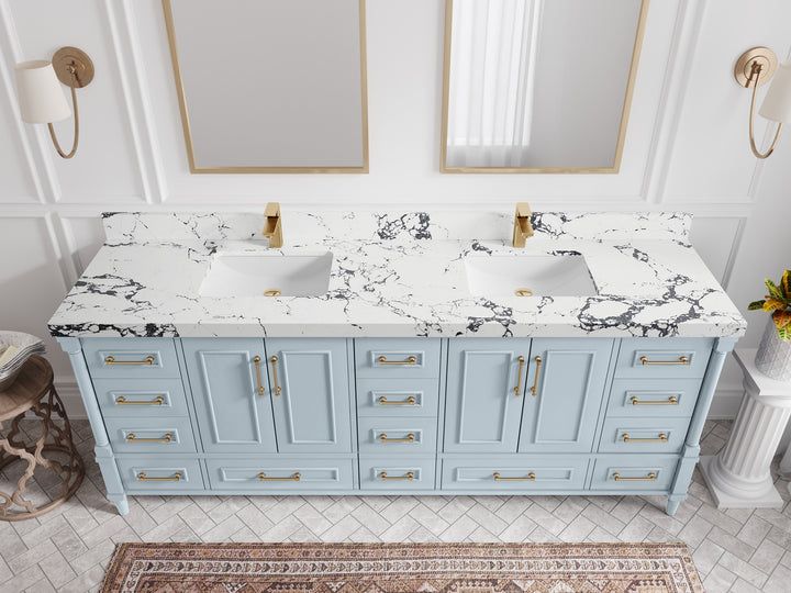 Aberdeen 84 in. W x 22 in. D Double Sink Bathroom Vanity - photo 40