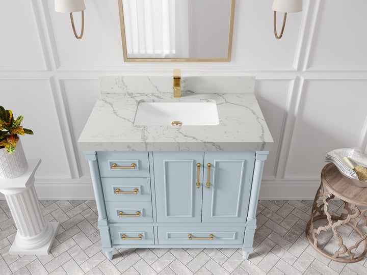 Aberdeen 36 in. W x 22 in. D Center Sink Bathroom vanity - photo 38