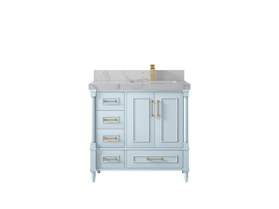 Aberdeen 36 in. W x 22 in. D Right Offset Sink Bathroom Vanity
