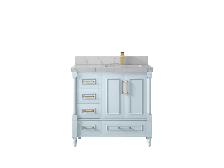 Aberdeen 36 in. W x 22 in. D Right Offset Sink Bathroom Vanity - photo 42