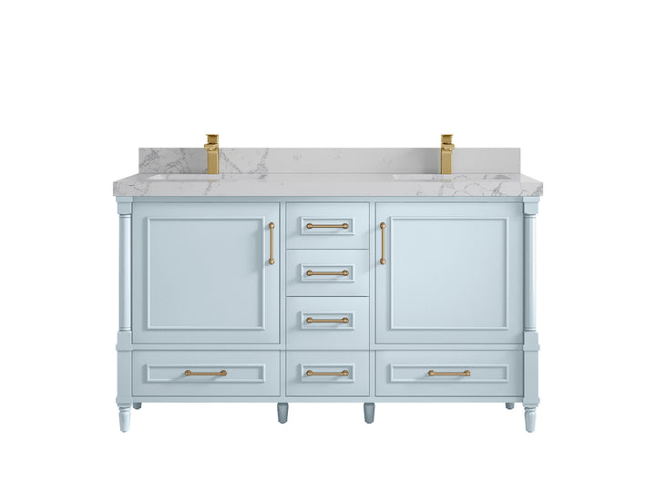 Aberdeen 60 in. W x 22 in. D Double Sink Bathroom Vanity - photo 43