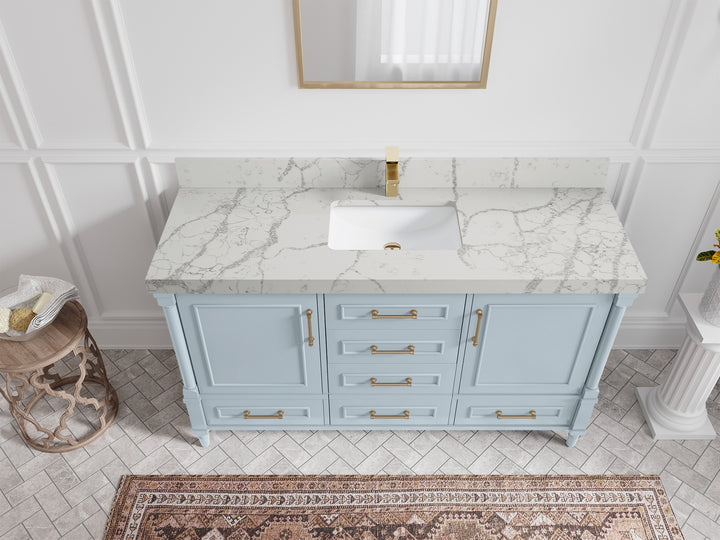 Aberdeen 60 in. W x 22 in. D Single Sink Bathroom Vanity - photo 40