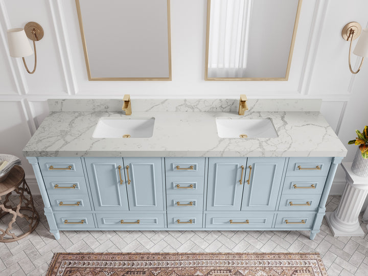 Aberdeen 84 in. W x 22 in. D Double Sink Bathroom Vanity - photo 42
