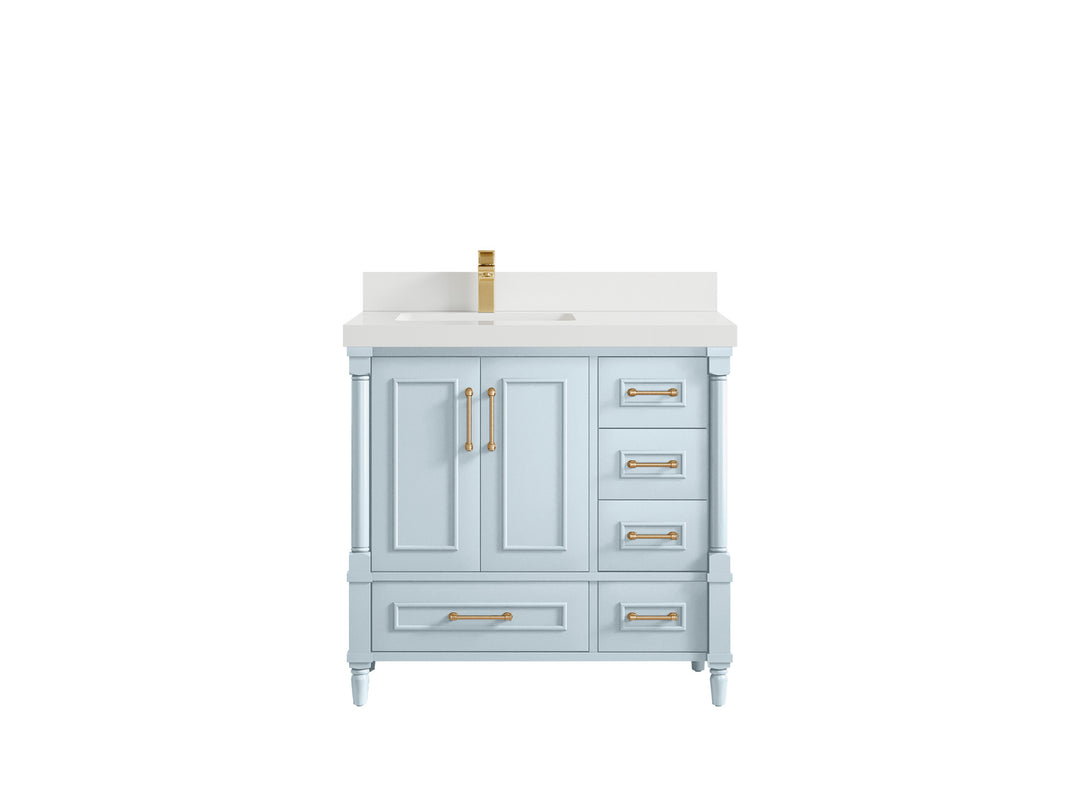 Aberdeen 36 in. W x 22 in. D Left Offset Sink Bathroom Vanity