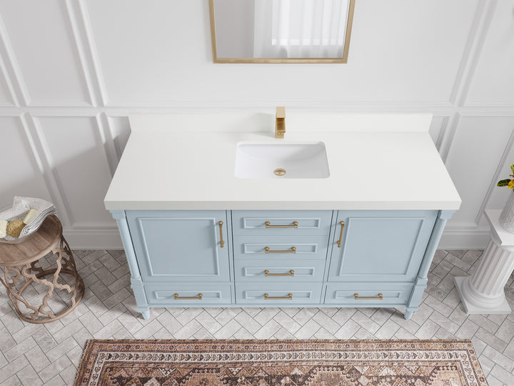 Aberdeen 60 in. W x 22 in. D Single Sink Bathroom Vanity - photo 42
