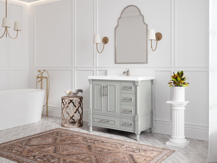Aberdeen 36 in. W x 22 in. D Center Sink Bathroom Vanity - photo 2