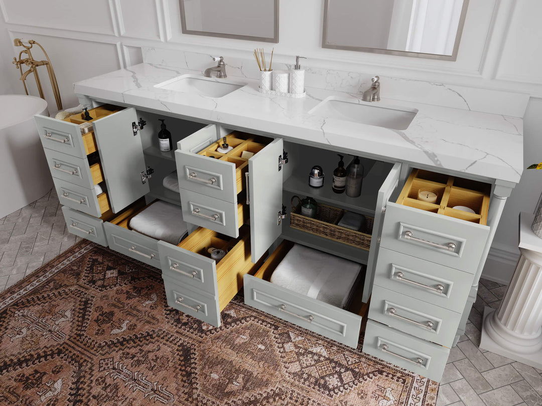Aberdeen 84 in. W x 22 in. D Double Sink Bathroom Vanity