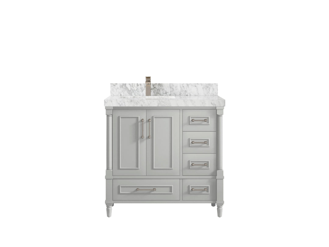 Aberdeen 36 in. W x 22 in. D Left Offset Sink Bathroom Vanity