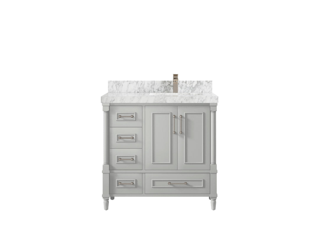 Aberdeen 36 in. W x 22 in. D Right Offset Sink Bathroom Vanity