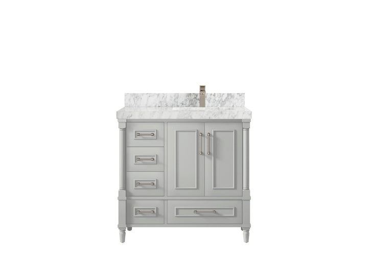 Aberdeen 36 in. W x 22 in. D Right Offset Sink Bathroom Vanity - photo 16