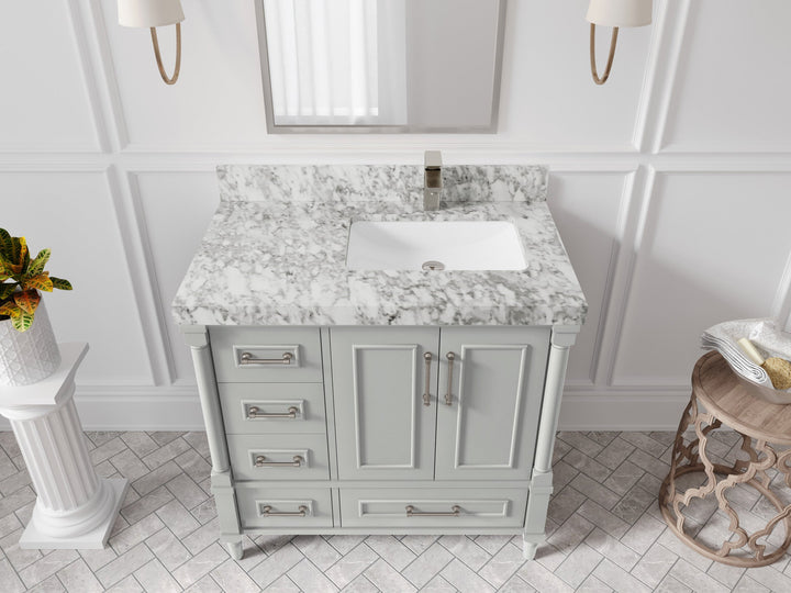 Aberdeen 36 in. W x 22 in. D Right Offset Sink Bathroom Vanity - photo 15