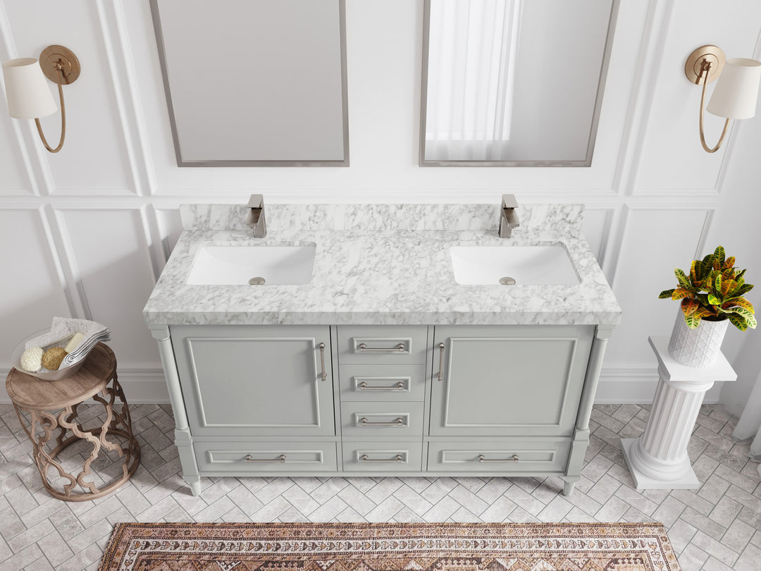 Aberdeen 60 in. W x 22 in. D Double Sink Bathroom Vanity