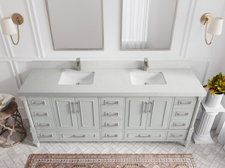 Aberdeen 80 in. W x 22 in. D Double Sink Bathroom Vanity - photo 20