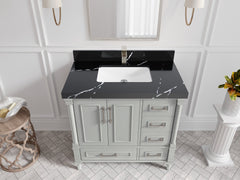 Aberdeen 36 in. W x 22 in. D Center Sink Bathroom Vanity - photo 7
